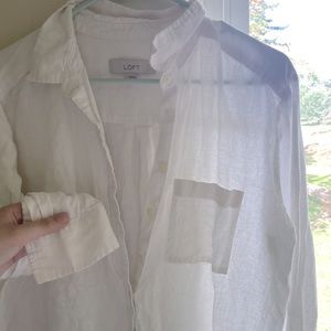 ✨LOFT✨ Linen Button Down